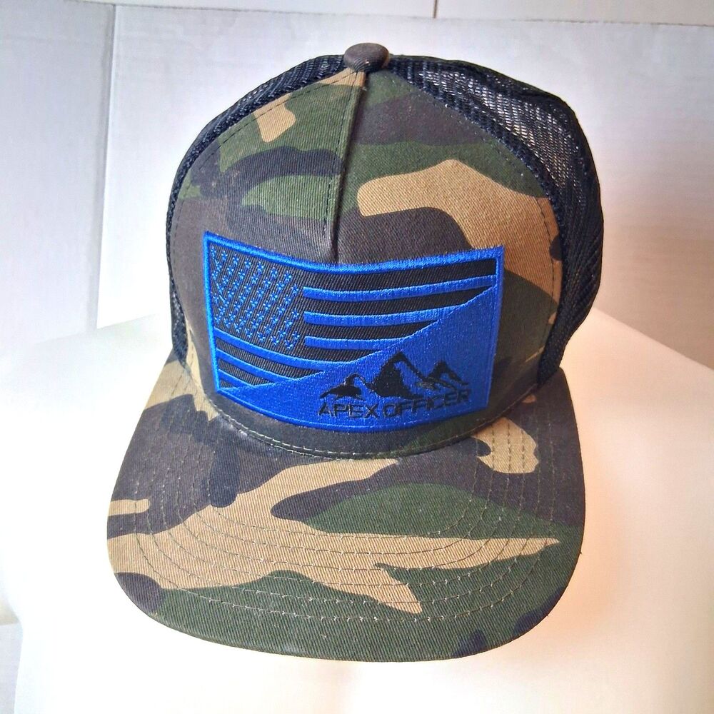 Apex Officer Custom Camo Trucker Hat Snapback Tactical Training